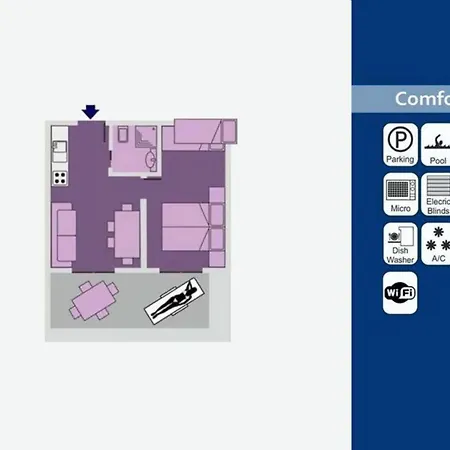 Colorful Flat With Shared Pool 아파트 *